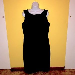 Talbots Black Dress..Size 10..New with Tags..Beautiful Brocade Details..Back Zip